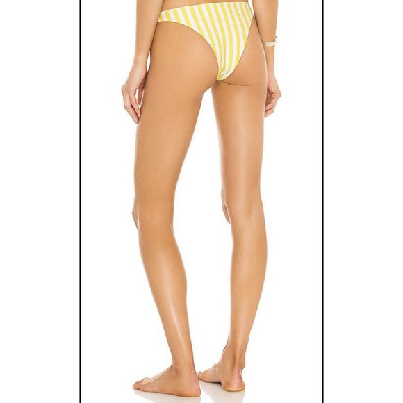 MIKOH Miyako 2 Bikini Bottom Yellow White Stripe - Picture 4 of 5